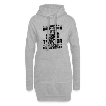 Studieren kann jeder traktor fahren nur die besten - Hoodie-Kleid - Grau meliert - Vorne