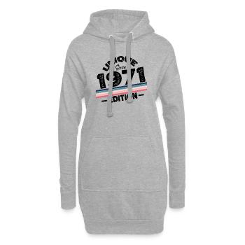 Unique Since 1971 Edition Birthday Vintage 1971 - Hoodie Dress - heather grey - Front