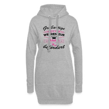 Großartige Mütter werden zur Oma befördert - Hoodie-Kleid - Grau meliert - Vorne