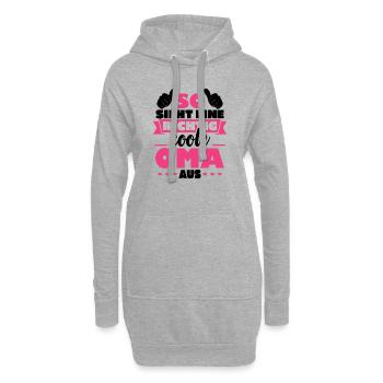 This is what a really cool grandma looks like - Hoodie Dress - heather grey - Front