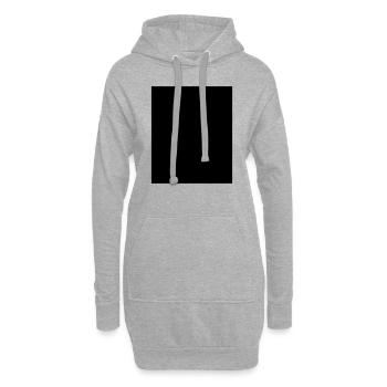 BLACK Bar Black Censored - Hoodie Dress - heather grey - Front