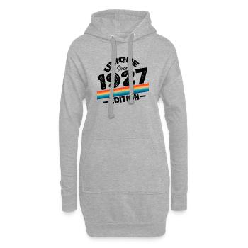 Unique seit 1927 Edition Geburtstag Vintage 1927 - Hoodie-Kleid - Grau meliert - Vorne
