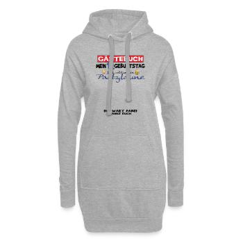 Livre d’or fille et garçon 19e anniversaire - Sweat-shirt à capuche long Femme - gris chiné - Devant