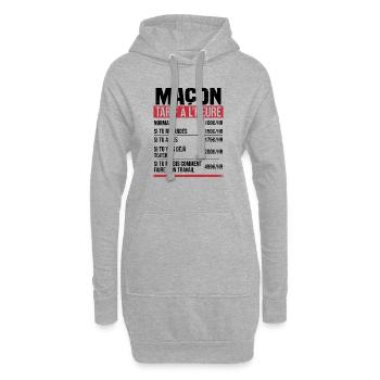 Maçon tarif à l'heure idée cadeau humour - Sweat-shirt à capuche long Femme - gris chiné - Devant