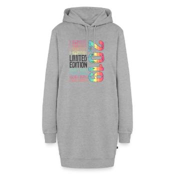 Limited Edition seit 2019 Geburtstag Vintage 2019 - Hoodie-Kleid - Grau meliert - Vorne