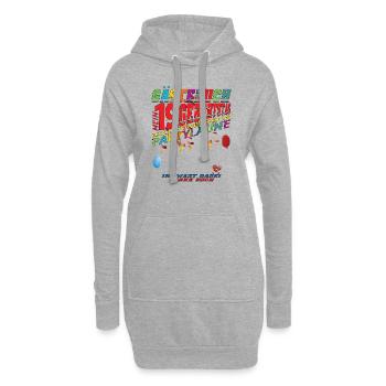 Livre d’or 19e anniversaire homme et femme - Sweat-shirt à capuche long Femme - gris chiné - Devant