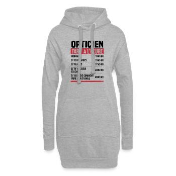 Optiker Stundensatz Geschenkidee Humor - Hoodie-Kleid - Grau meliert - Vorne