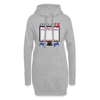 Livre d’or 19e anniversaire homme et femme - Sweat-shirt à capuche long Femme - gris chiné - Devant