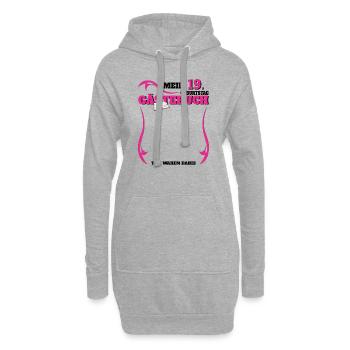 Livre d’or 19e anniversaire homme et femme - Sweat-shirt à capuche long Femme - gris chiné - Devant