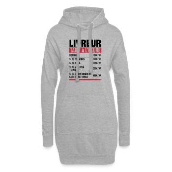 Lieferbote Stundensatz Humor Geschenkidee - Hoodie-Kleid - Grau meliert - Vorne