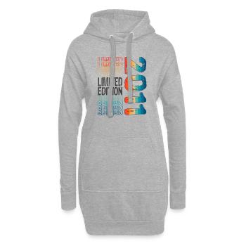Limited Edition seit 2011 Geburtstag Vintage 2011 - Hoodie-Kleid - Grau meliert - Vorne