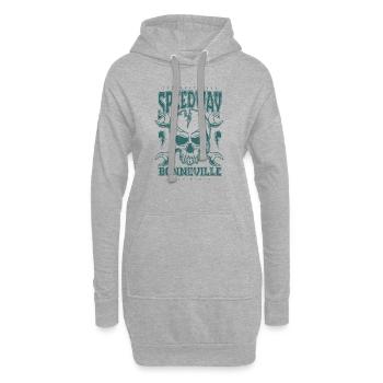 Bonneville Salt Flats Voiture de course rétro vintage - Sweat-shirt à capuche long Femme - gris chiné - Devant