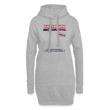 Livre d’or 19e anniversaire homme et femme - Sweat-shirt à capuche long Femme - gris chiné - Devant