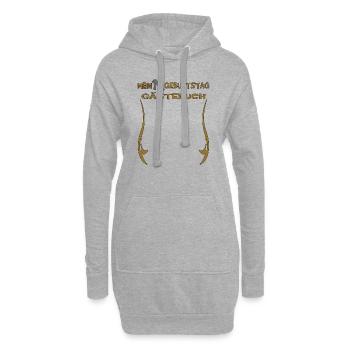 Livre d’or 19e anniversaire homme et femme - Sweat-shirt à capuche long Femme - gris chiné - Devant