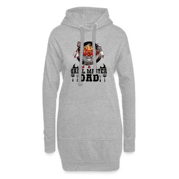 Grillmaster Papa BBQ Grill Griller Barbecue Fumoir - Sweat-shirt à capuche long Femme - gris chiné - Devant