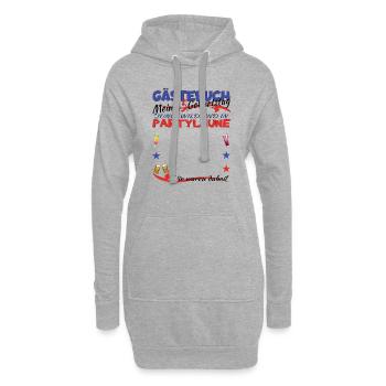 35. Geburtstag Mann und Frau Gästebuch - Hoodie-Kleid - Grau meliert - Vorne
