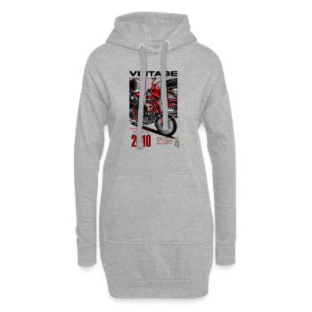Vintage Motorrad Motorrad Motorrad Geburtstag 2010 - Hoodie-Kleid - Grau meliert - Vorne