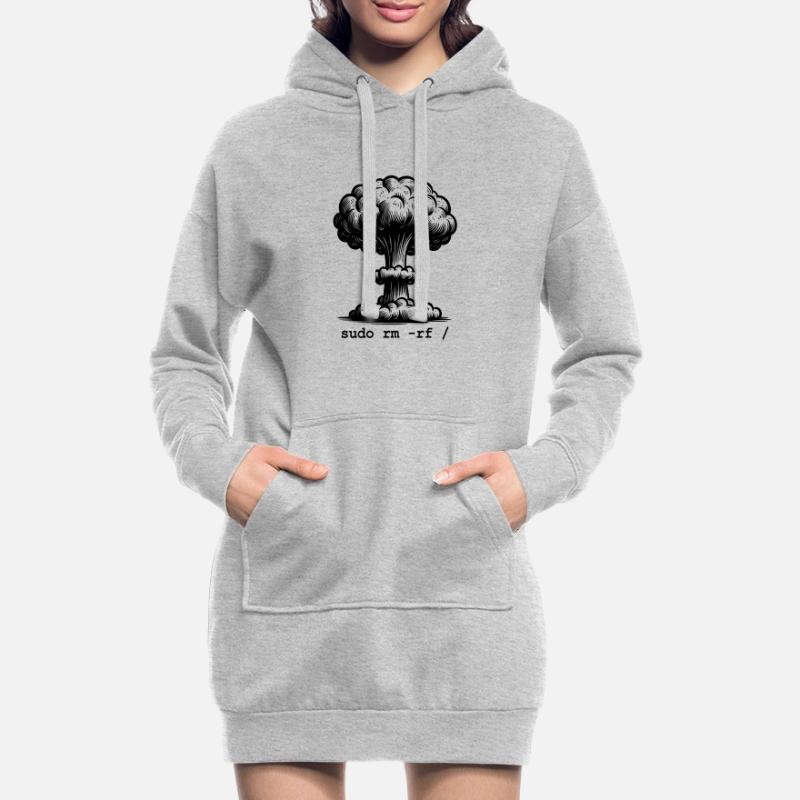 Linux Funny Linux Command Sudo RM RF for Men Hoodie Dress