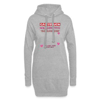 35. Geburtstag Mann und Frau Gästebuch - Hoodie-Kleid - Grau meliert - Vorne