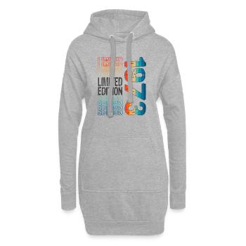 Edition limitée depuis 1973 Anniversaire Millésime 1973 - Sweat-shirt à capuche long Femme - gris chiné - Devant