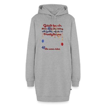45. Geburtstag Mann und Frau Gästebuch - Hoodie-Kleid - Grau meliert - Vorne