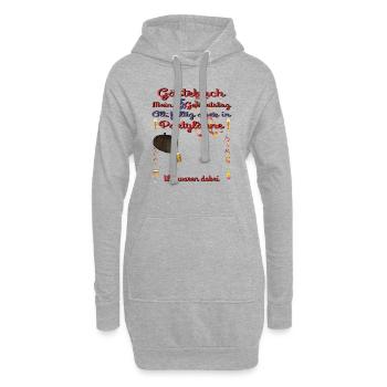 45. Geburtstag Mann und Frau Gästebuch - Hoodie-Kleid - Grau meliert - Vorne
