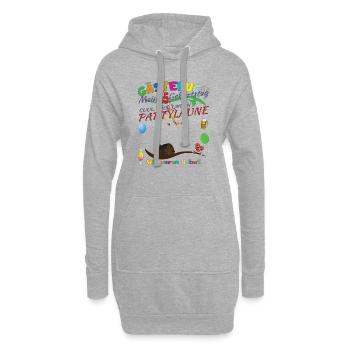 45. Geburtstag Mann und Frau Gästebuch - Hoodie-Kleid - Grau meliert - Vorne