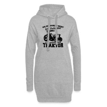Ne ronfle pas, je rêve que je suis un tract - Sweat-shirt à capuche long Femme - gris chiné - Devant
