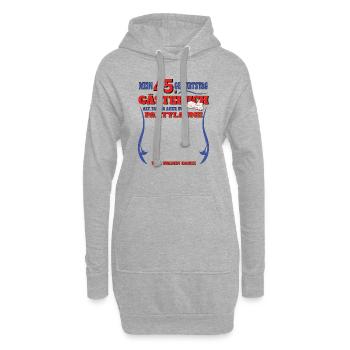 45. Geburtstag Mann und Frau Gästebuch - Hoodie-Kleid - Grau meliert - Vorne