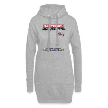 45. Geburtstag Mann und Frau Gästebuch - Hoodie-Kleid - Grau meliert - Vorne