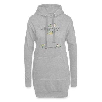 45. Geburtstag Mann und Frau Gästebuch - Hoodie-Kleid - Grau meliert - Vorne