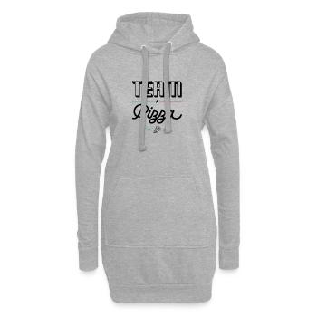 Team Pizza - Pour les gros mangeurs de Pizzas - Sweat-shirt à capuche long Femme - gris chiné - Devant