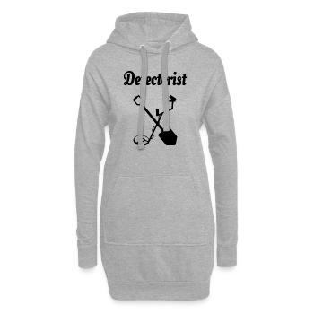 Détecteur de métaux - Sweat-shirt à capuche long Femme - gris chiné - Devant