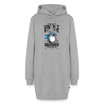 Je ne suis pas vieux je suis batteur rétro vintage 1941 - Sweat-shirt à capuche long Femme - gris chiné - Devant