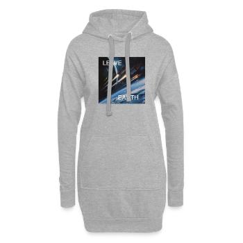Affiche de Style rétro voyage dans l’espace « Quitter la Terre » - Sweat-shirt à capuche long Femme - gris chiné - Devant