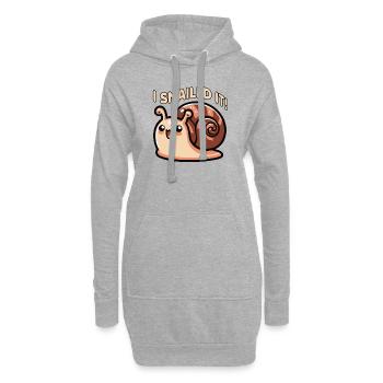 J’ai escargoté il drôle escargot jeu de mots mignon pour les enfants - Sweat-shirt à capuche long Femme - gris chiné - Devant