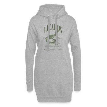 Moniteur d’arbre vert Streetwear gardien de lézard - Sweat-shirt à capuche long Femme - gris chiné - Devant