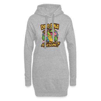 L’ADN DE DINO EST-CE QUE JE L’AI CLOUÉ GÉNIAL - Sweat-shirt à capuche long Femme - gris chiné - Devant