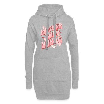 Mère Bébé Infirmière Post-partum Groovy Maman Allaitement - Sweat-shirt à capuche long Femme - gris chiné - Devant