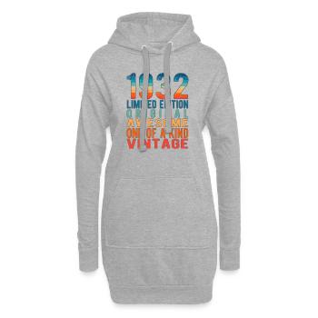 Edition limitée depuis 1932 Anniversaire Millésime 1932 - Sweat-shirt à capuche long Femme - gris chiné - Devant