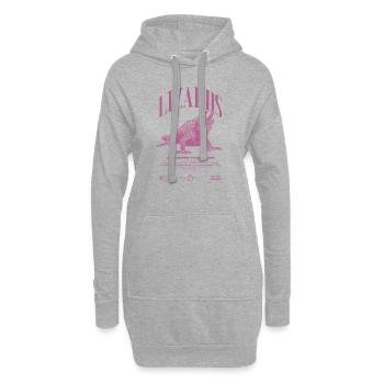 Gardien de lézard caméléon streetwear de Jackson - Sweat-shirt à capuche long Femme - gris chiné - Devant