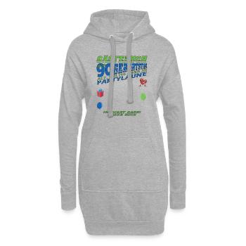 Livre d’or homme et femme 90e anniversaire - Sweat-shirt à capuche long Femme - gris chiné - Devant