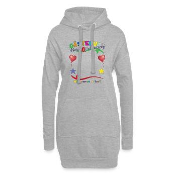 Livre d’or homme et femme 90e anniversaire - Sweat-shirt à capuche long Femme - gris chiné - Devant