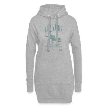 Phelsuma laticauda jour Gecko gardien de lézard - Sweat-shirt à capuche long Femme - gris chiné - Devant