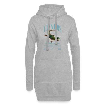 Phelsuma laticauda jour Gecko gardien de lézard - Sweat-shirt à capuche long Femme - gris chiné - Devant