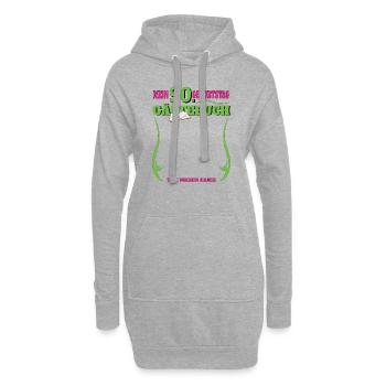 Livre d’or homme et femme 90e anniversaire - Sweat-shirt à capuche long Femme - gris chiné - Devant
