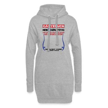 Livre d’or homme et femme 90e anniversaire - Sweat-shirt à capuche long Femme - gris chiné - Devant