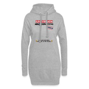Livre d’or homme et femme 90e anniversaire - Sweat-shirt à capuche long Femme - gris chiné - Devant