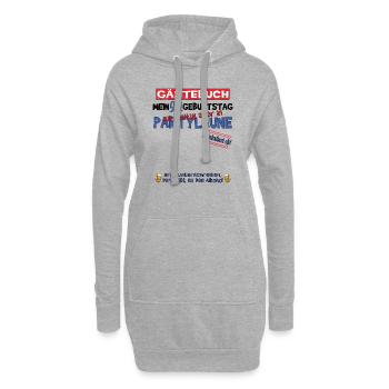 Livre d’or homme et femme 90e anniversaire - Sweat-shirt à capuche long Femme - gris chiné - Devant