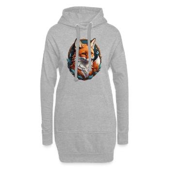 Fuchs - Hoodie-Kleid - Grau meliert - Vorne
